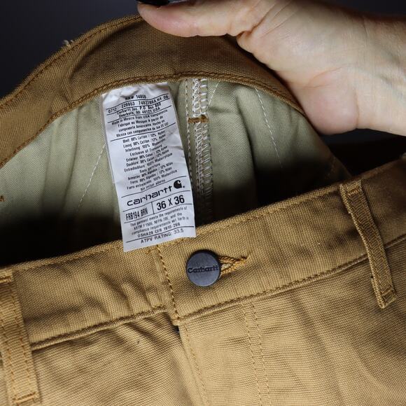 Carhartt FRB194 Brown Canvas Work Pants 36x36 New w/ Imperfections - Picture 5 of 5